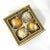 Mid 20th Century Gold & Ivory Glass Christmas Ornaments in Original Box - Set of 4 For Sale - Image 9 of 9