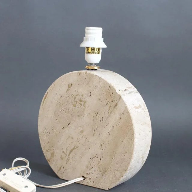 Stone Vintage Travertine Table Lamp, 1980s For Sale - Image 7 of 16
