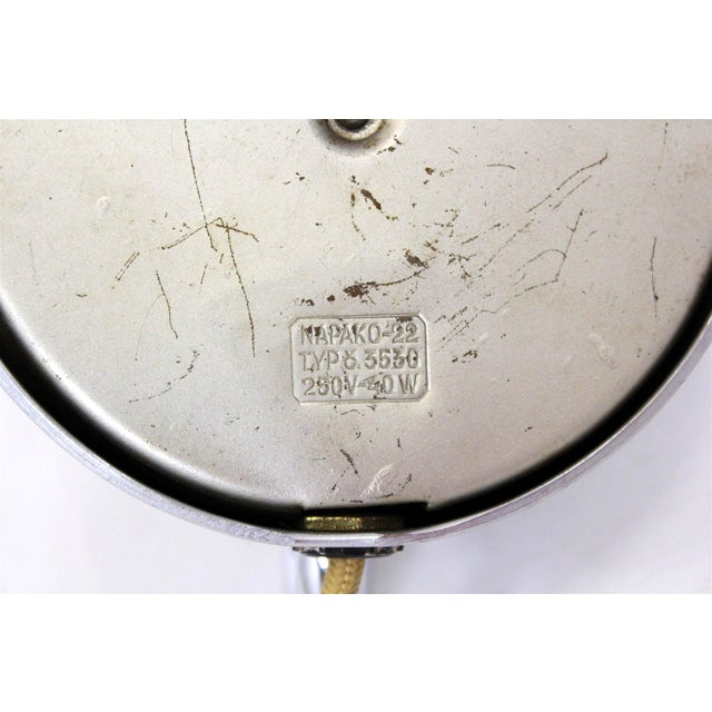 Silver Bauhaus Style Chrome Bedside Table Lamps from Napako, Former Czechoslovakia, 1930s, Set of 2 For Sale - Image 8 of 18