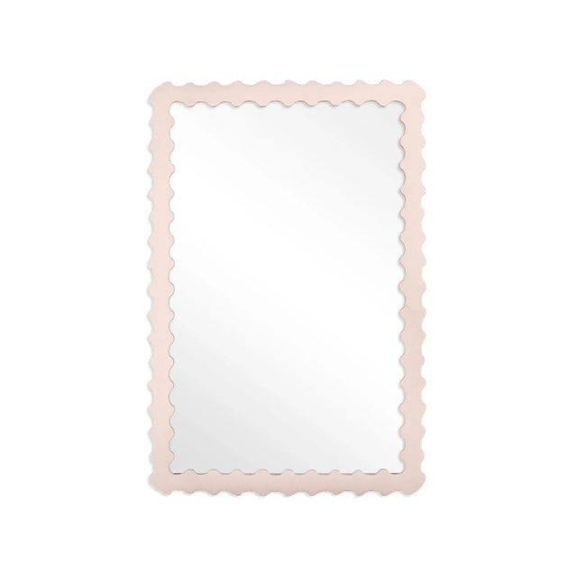 Contemporary Fleur Home Audubon Bamboo Rectangle Mirror in Pink Ground, 36x48 For Sale - Image 3 of 3