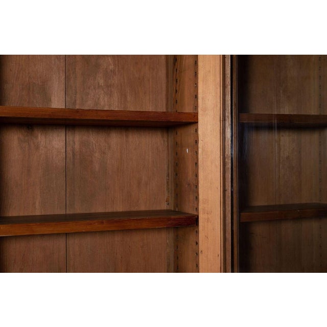 19th Century English Pine Arched Glazed Bookcase, 1870s For Sale - Image 12 of 14