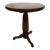 Antique Round Carved Wood Pedestal Side Table For Sale