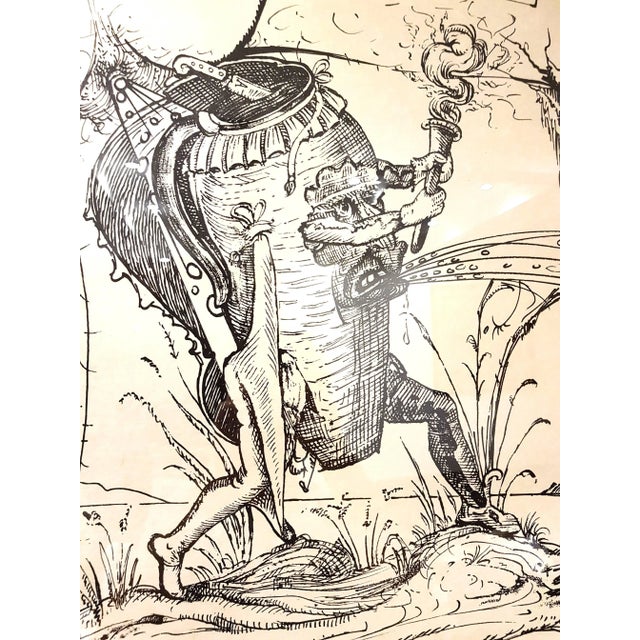 Salvador Dali - Les Songes Drolatiques - Handsigned Lithograph 1973 For Sale - Image 6 of 11