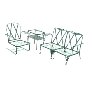 Vintage Woodard Wrought Iron Patio Set - 4 Pieces