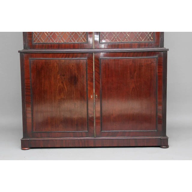 Regency Mahogany Display Cabinet For Sale - Image 4 of 13
