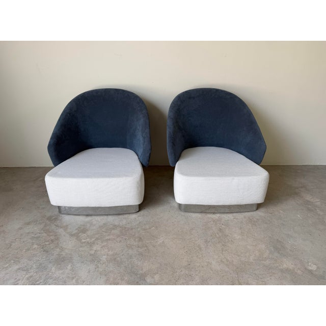 Mid-Century Modern Pair of Minotti Lawson Lounge Armchairs by Rodolfo Dordoni, Italy For Sale - Image 3 of 12