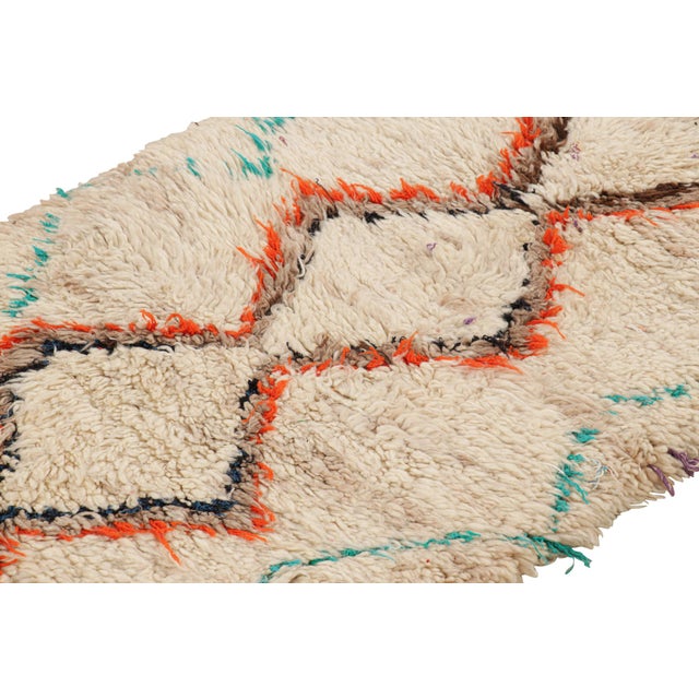 1950s Vintage Moroccan Runner With Polychromatic Diamond Medallions, From Rug & Kilim For Sale - Image 5 of 7
