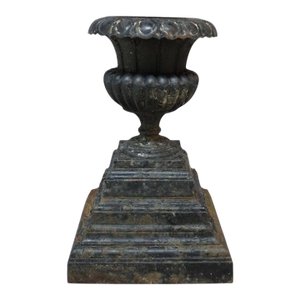 Antique Fiske School Cast Iron Garden Urn C1890