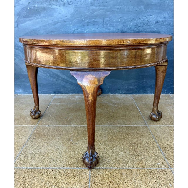 20th Century Queen Anne Spanish Walnut Round Side Table, 1920 For Sale - Image 9 of 12