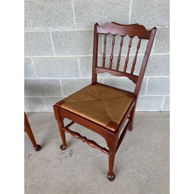 Pennsylvania House Traditional Style Rush Bottom Cherry Side Chairs - A Pair For Sale In Philadelphia - Image 6 of 11