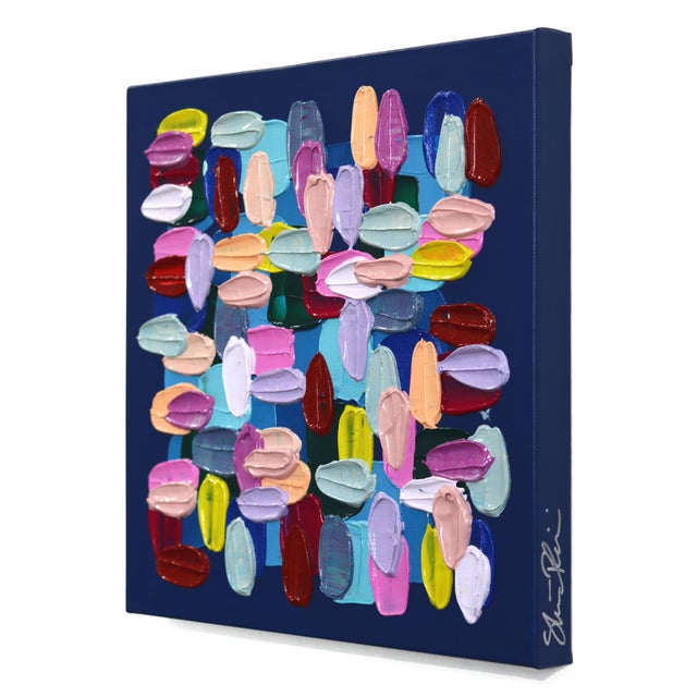 Contemporary Awesome - Original Impasto Textural Abstract Acrylic Painting on Canvas by Shiri Phillips For Sale - Image 3 of 9