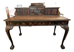 19th Century English Queen Anne Chinoiserie Bureau Flat