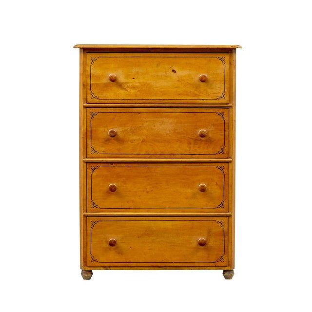 Hand Painted Chest of Drawers in Simulated Birch from Gemla Fabrikers, 1930 For Sale - Image 6 of 10