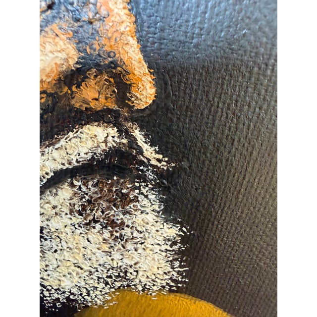 Richard Swanson Distinguished Male in Yellow Jacket Original Painting, Signed For Sale - Image 11 of 12
