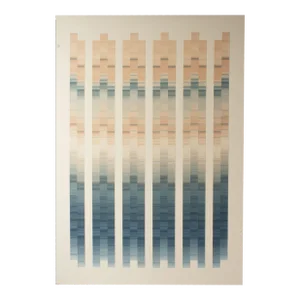 Steve Redman Signed 1986 Signed Op Art Watercolor Collage by Artist Steve Redman
