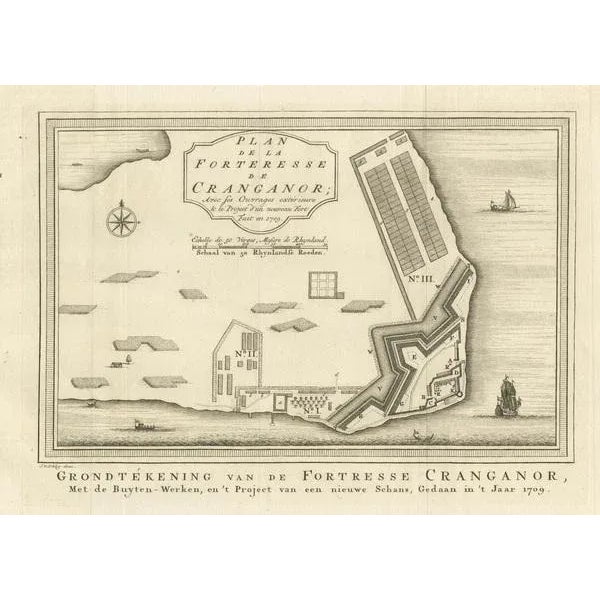 The Kodungallur Fortress by Jakob van der Schley, 1709 For Sale - Image 3 of 6
