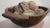 Textile 19thc Hand Carved Dough Bowl With Cotton Balls For Sale - Image 7 of 10