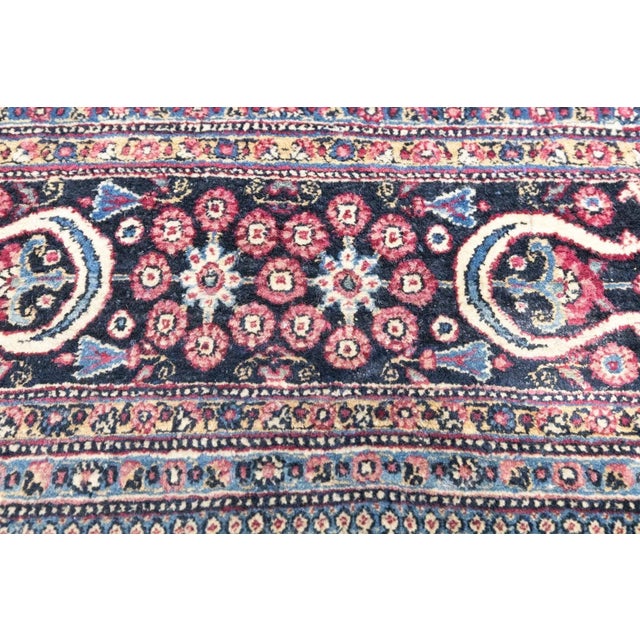 Blue Antique Tehran Rug 4'10'' x 6'11'' For Sale - Image 8 of 11