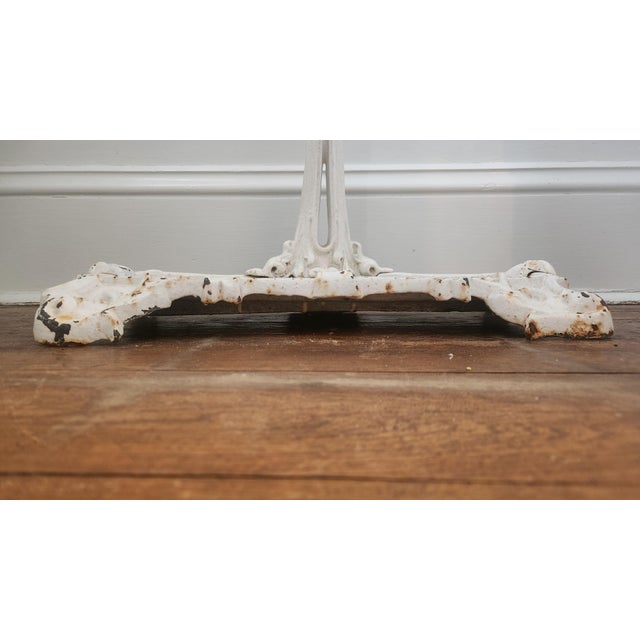 Late 20th Century Antique Victorian Cast Iron Umbrella Stand in Original White Finish, Circa 1900 For Sale - Image 5 of 17