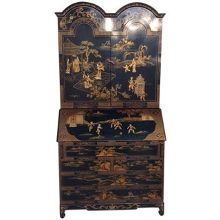 Vintage Chinoiserie Chippendale Secretary For Sale