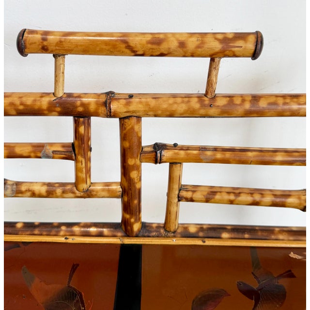 Antique Chinoiserie English Tortoiseshell Bamboo Etagere Display For Sale - Image 9 of 9