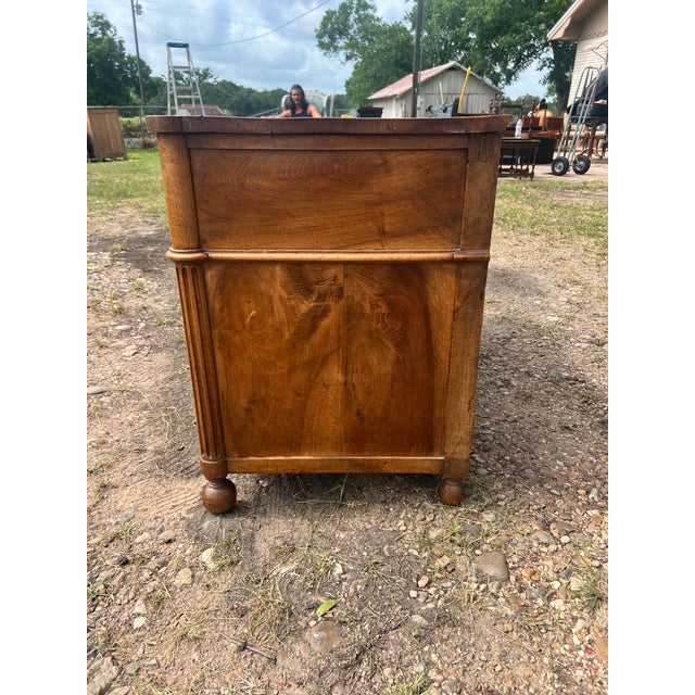 Wood French 19th Century Louis XVI Solid Walnut Commode For Sale - Image 7 of 12