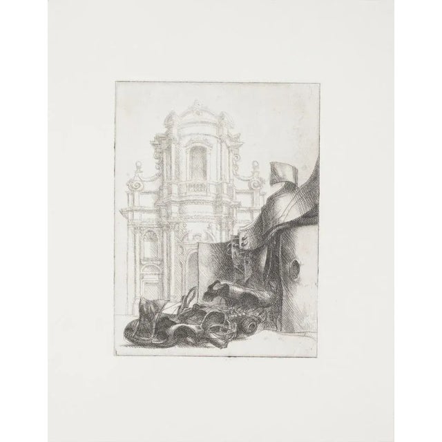 Baroque Rome is an original etching artwork realized in 1965 by the Italian artist Riccardo Tommasi Ferroni (1934-2000)....