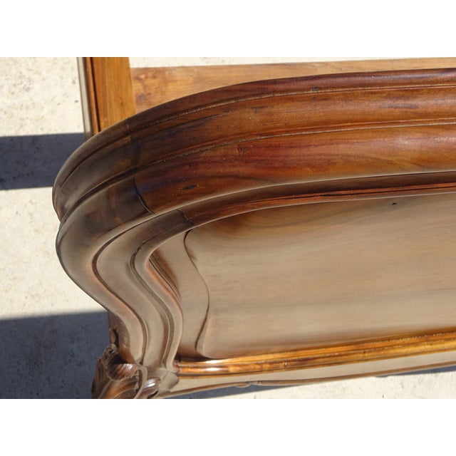 Antique Louis XV Style Walnut Bed, 1890s For Sale - Image 6 of 18