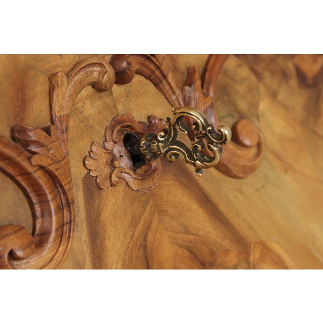 Vintage Italian Olive Wood Secretary Desk For Sale - Image 11 of 18