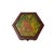 Oriental Hexagonal Red Color Lohans Monks Drawing Accent Box For Sale In San Francisco - Image 6 of 7