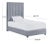 Arabelle Grey Velvet Twin Bed For Sale In Los Angeles - Image 6 of 11