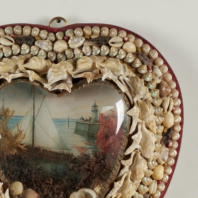 Antique British Colonial Heart Form Sailor Valentine For Sale In West Palm - Image 6 of 10