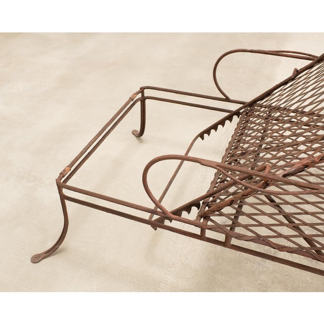 Rose Tarlow Melrose House Twig Iron Garden Chaise Lounge For Sale - Image 15 of 18
