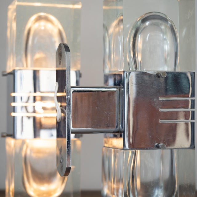 Murano Glass and Chromed Brass Wall Lights, Italy, 1970s, Set of 2 For Sale - Image 15 of 18