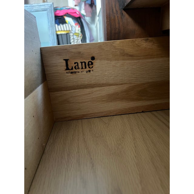 Lane  brutalist Vintage Lane Brutalist Armoire For Sale - Image 4 of 4