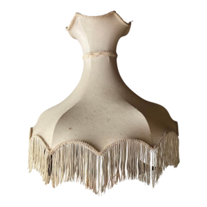 Antique French Corset Skirt Silk Shade With Crown