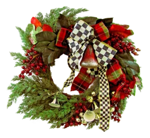 MacKenzie-Childs Deck the Halls 24" Round Christmas Wreath
