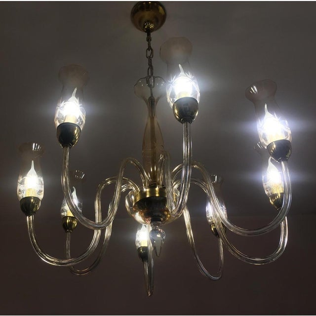 Italian De Majo Chandelier in Murano Glass, 1990 For Sale - Image 12 of 18