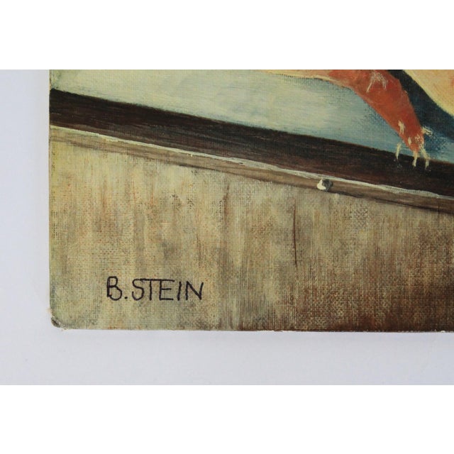 Vintage Unframed Moody Still Life Painting on Board For Sale In Milwaukee - Image 6 of 14