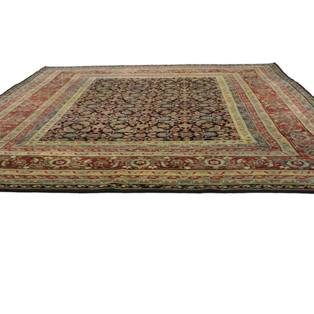 Indian Antique Indian Agra Rug - 08'11 x 10'11 For Sale - Image 3 of 4
