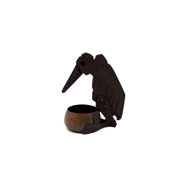 Jugendstil Marabou Shaped Cigar Cutter and Ashtray, Ignatius Taschner, Germany 1910 For Sale - Image 10 of 11