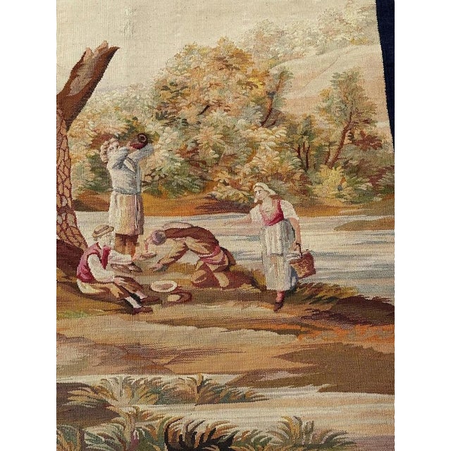 Antique French Aubusson Tapestry, 1890s For Sale - Image 3 of 17