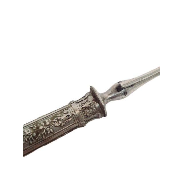 Classicist Silver Roast Fork, France, 1880s For Sale - Image 12 of 14