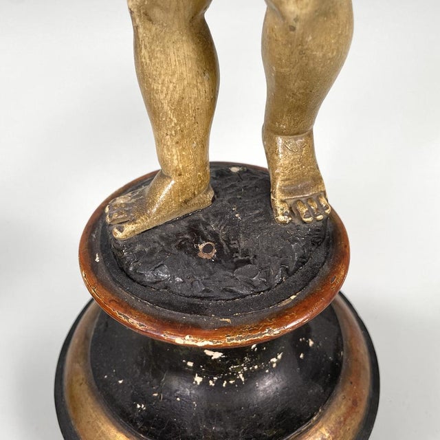 Antique Italian Wooden Cherub Sculptures, 1890s, Set of 2 For Sale - Image 16 of 18