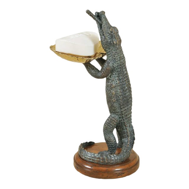 Maitland-Smith Alligator Soap Dish For Sale