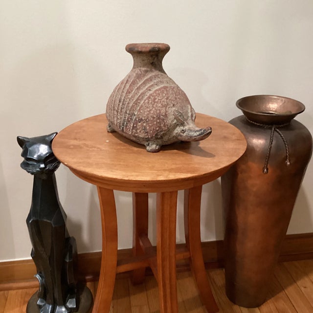 Vintage Mesoamerican Armadillo Terra Cotta Pottery Vessel Garden Sculpture For Sale - Image 10 of 12