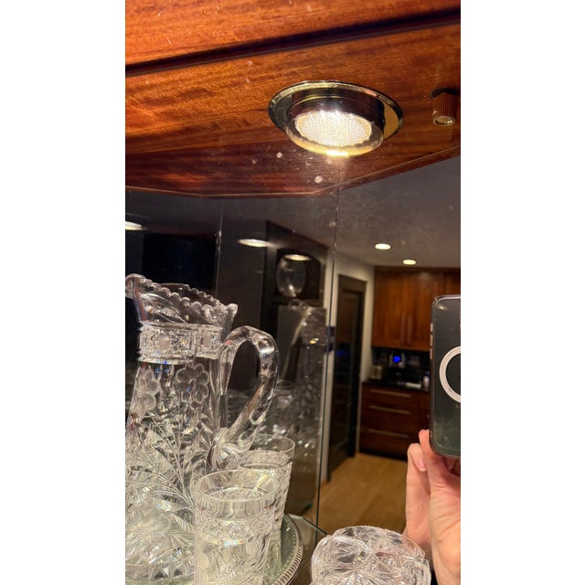 Two Henredon Cherry Wood Vitrine Illuminated Display Cabinets Book Matched Pair For Sale - Image 18 of 18