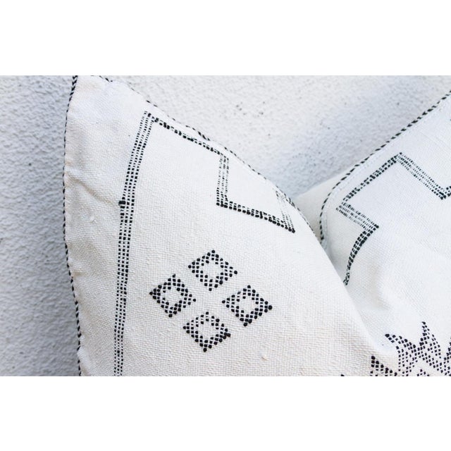 Moroccan 24" Black Star Medallion Moroccan Silk Pillow For Sale - Image 3 of 8