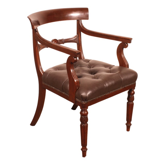 Antique Regency Office Chair in Mahogany, 1810 For Sale