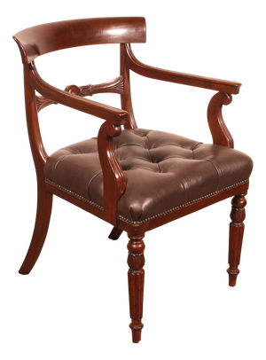 Antique Regency Office Chair in Mahogany, 1810